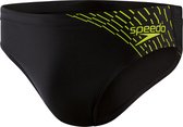 Speedo Medley Logo 7cm Brief Zwemslip Heren - Zwart / Groen - Maat 8