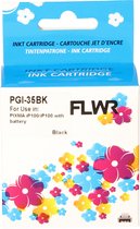 FLWR - Cartridges / Canon PGI-35 BK / zwart / Geschikt voor Canon