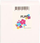 FLWR - Printetiket / DK-22214 / Wit - geschikt voor Brother
