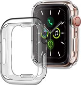 Geschikt Voor Apple Watch 5 Hoesje 44 mm Transparant Volledige Bescherming - Hoes Geschikt Voor Apple Watch Siliconen Case