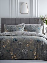 Portfolio Florette Moss Green - Dekbedovertrek - Lits Jumeaux - 2 Persoons - King Size- Duvet Set