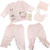 Baby Kleding 5-Delige Set - Roze - Olifant Pinguïn - Baby Kleertjes - Dieren - Baby Kleding Jongens - Baby Kleding Meisje - Baby Pakje - Unisex