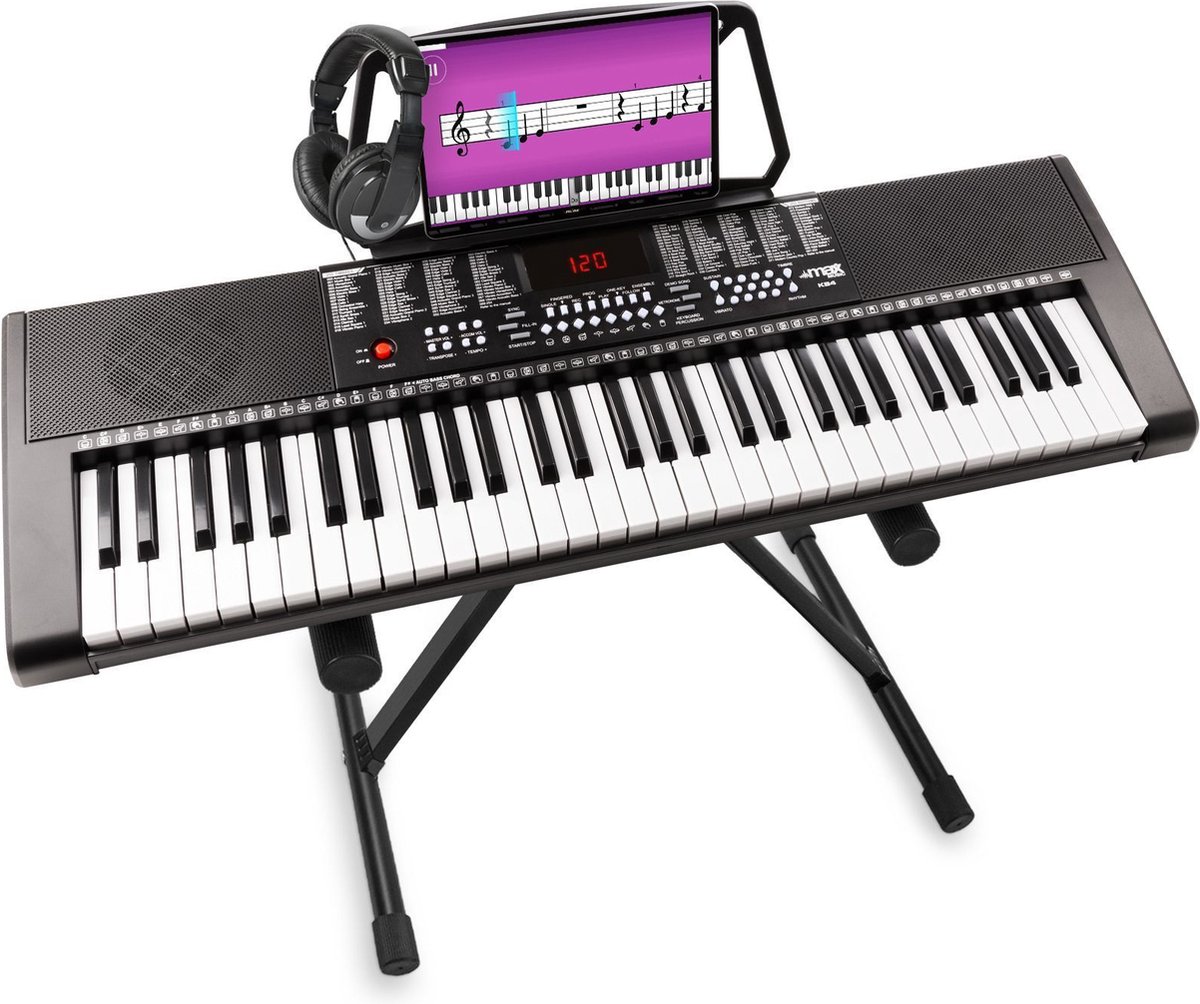 fluiten Lieve prototype Keyboard piano - 61 toetsen - MAX KB4 keyboard muziekinstrument met  standaard en... | bol.com