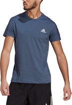 adidas - Own The Run Tee - Hardloopshirt Heren - S - Blauw