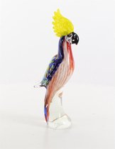 Murano Stijl Glas Figuur Papegaai 12x8x33 cm