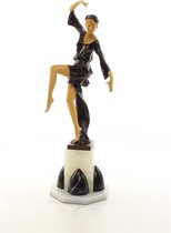 Bronzen Gemonteerde Houten Sculptuur De Herfstdanseres 14x13x45 cm