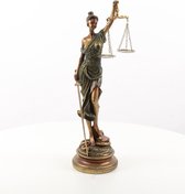 Hars Beeldje Vrouwe Justitia Groene Jurk