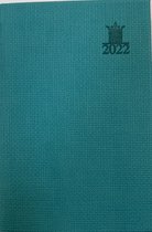 Ryam - Zak Agenda - Unic Mercury - 2022 - Aqua / Turquoise - Week per 2 pagina's - Hardcover - 7,5x10,5cm