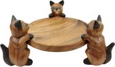 Beeld - Kat - Hout - Sawahasa  - Thailand - Fairtrade