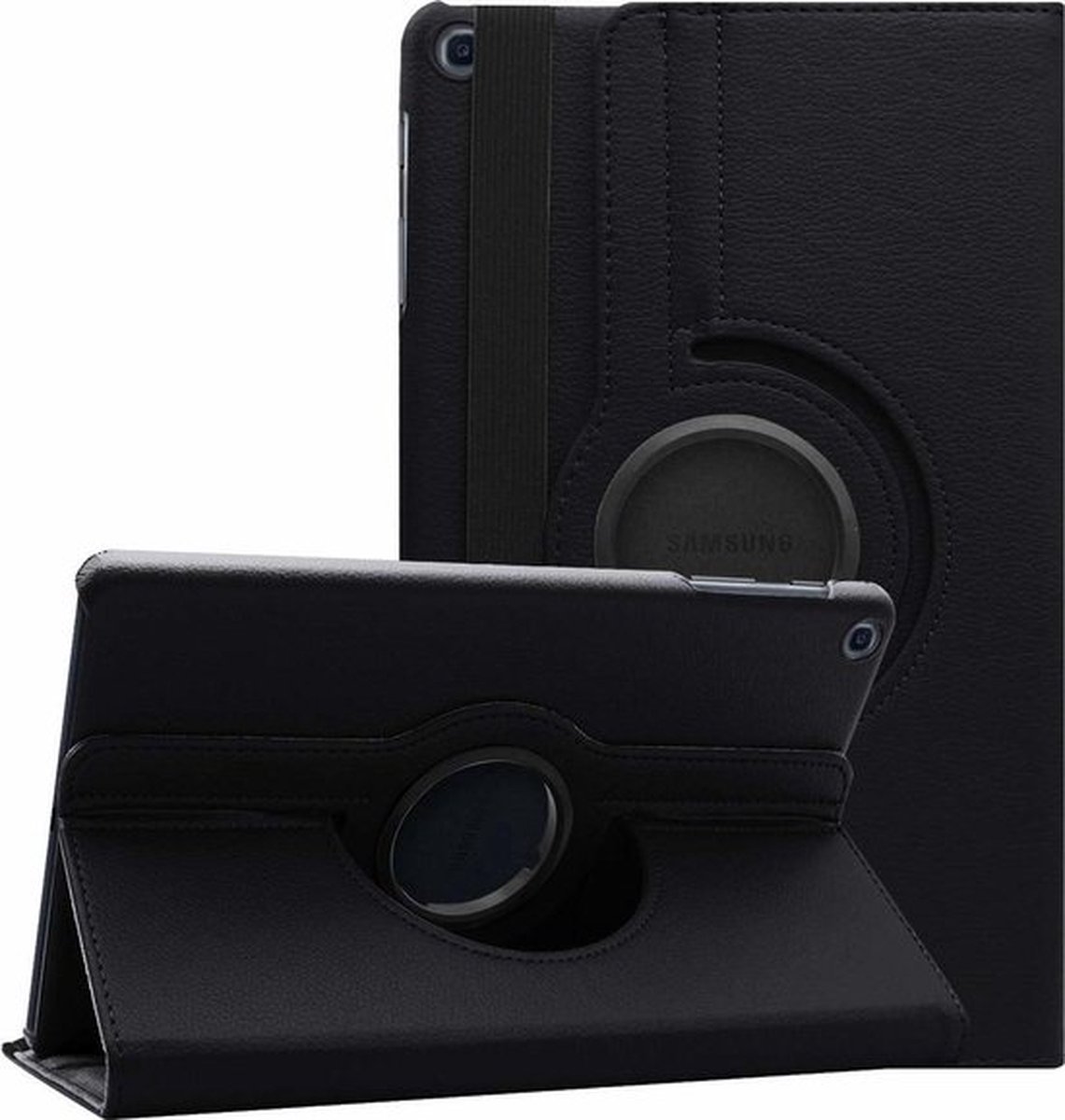 Hoes Geschikt voor Samsung Galaxy Tab A 10.1 inch (2019) Tri-fold tablethoes - Zwart