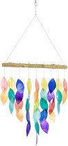 Decoratieve hanger - Schelp - Blaadjes - Multicolor - 50x25x1 cm - Sarana - Fairtrade Indonesie - Fairtrade