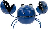 Krab metaal blauw - Metaal - 14x10x9 cm - Blauw - India - Sarana - Fairtrade