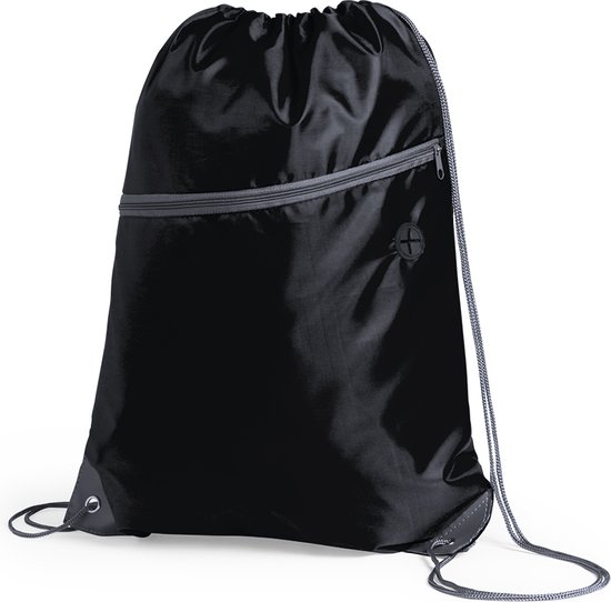 Sac de sport - sac de natation - sac à dos - sac avec cordon et fermeture  éclair - noir | bol