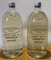 Vloeibare Marseille zeep - Orchidee - navulling 2x 1000ml