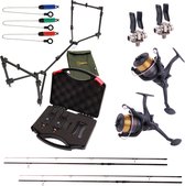 Ultimate Adventure Carp II Set met 2-delige hengels (11ft) | Karper set