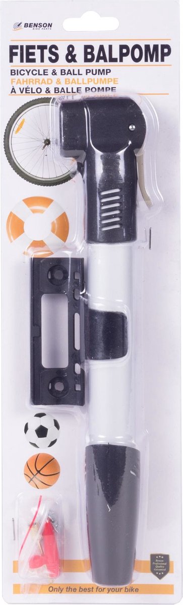 Benson Compacte fietspomp - universele steun - lichtgewicht - grijs/zwart van Benson — afbeelding 5