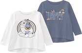 NAME IT NMFVIOLET 2P LS LOOSE TOP B Meisjes T-shirt - Maat 110