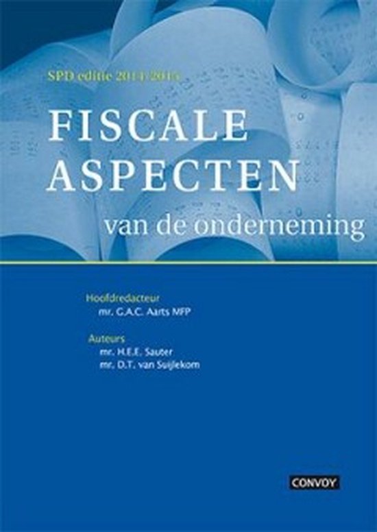 Fiscale aspecten van de onderneming 2014/2015 - cover