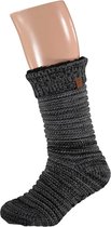 Huissokken heren met anti slip | Zwart | One size | Fluffy sokken | Slofsokken | Huissokken anti slip | Huisokken | Warme sokken heren | Fleece sokken | Dikke sokken | Bedsokken |