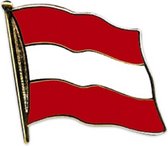 Pin broche speldje vlag Oostenrijk 2 cm - Supporters feestartikelen