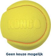 Kong squeezz tpr tennisbal geel assorti 7x7x7 cm 2 st