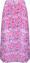 Rok Noek - Maxi Rok met Broekje - Plissé Rok - Bloemetjes Rok - Roze