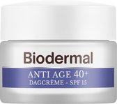 Biodermal Anti Age dagcrème 40+ - Dagcrème met hyaluronzuur en vitamine C - met - SPF15 - Beschermt tegen vroegtijdige huidveroudering - 50ml