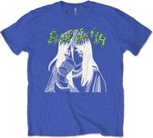 Billie Eilish Heren Tshirt -XL- Anime Drink Blauw