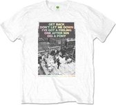 The Beatles - Rooftop Songs Gradient Heren T-shirt - 2XL - Wit