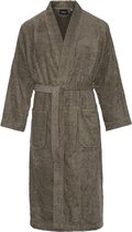 Kimono badstof katoen – lang model – unisex – badjas dames – badjas heren – sauna - taupe - 2XL/3XL