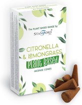 Plantaardige Wierook kegels - Citronella & Citroengras - Ongeveer 60 Stuks