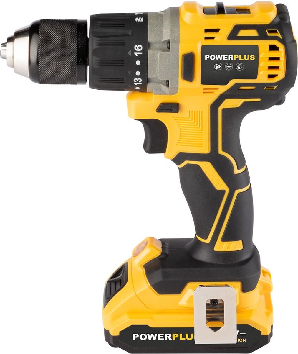 Powerplus POWX00510 Accuboormachine - 20V Li-ion - incl. 2 accu's - Incl.  13 delige | bol.com