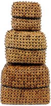 Balinese Offermand COCO Set 3 | bamboe - kralen - beige - bruin
