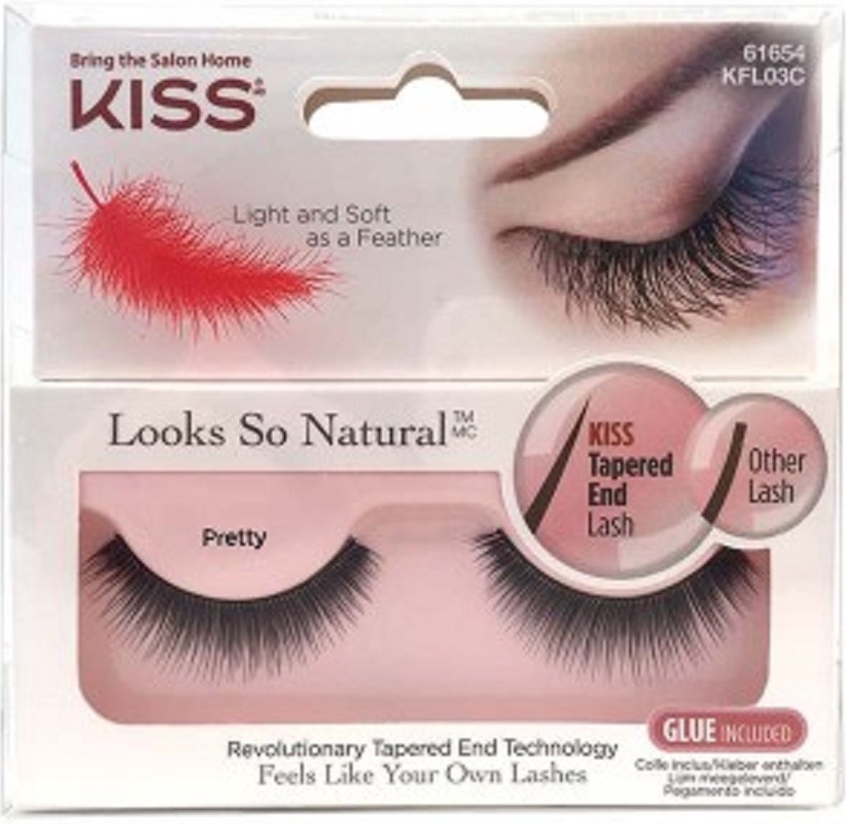 Kiss - Valse wimpers - Pretty - Look So Natural - Inclusief Wimperlijm