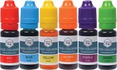Eetbare Kleurstoffen set met 6 stuks - Uitgebreide Set | Topkwaliteit Voedingskleurstoffen in handig doseer-flesje | voor Taart / Bakken (Regenboogtaart) | Caking it Easy