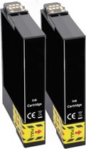 Dualpack compatible zwarte inktcartridges geschikt voor Epson Expression Home XP-2100, XP-2105, XP-2150, XP-2155, XP-3100, XP-3150, XP-4100, XP-4105, XP-4150, WorkForce WF-2810, WF-2840DWF, WF-2870DWF (603XL)