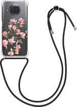 kwmobile telefoonhoesje geschikt voor Xiaomi Mi 10T Lite - Hoesje met telefoonkoord - Back cover voor smartphone - Case in poederroze / wit / transparant