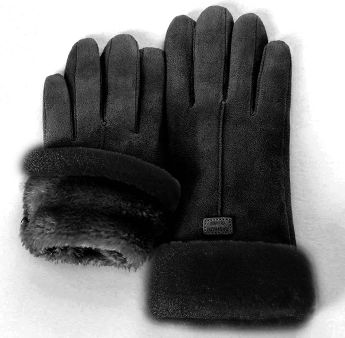 Handschoenen - Dames - Fleece - Touchscreen - Zwart - One size - Wol - Winter - Kerst — cadeau in Mode & Accessoires - foto 5