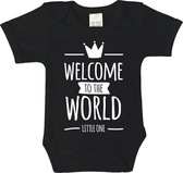 Baby rompertjes - Welcome to the world little one - maat 80 - korte mouwen - baby - rompertjes baby - rompertjes baby met tekst - kraamcadeau meisje - kraamcadeau jongen - zwanger
