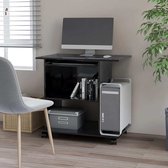 MEUBELEXPERT -Computerbureau 80x50x75 cm spaanplaat hoogglans zwart
