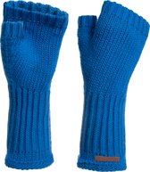 Knit Factory Cleo Gebreide Dames Vingerloze Handschoenen - Handschoenen voor in de herfst & winter - Blauwe handschoenen - Polswarmers - Cobalt - One Size
