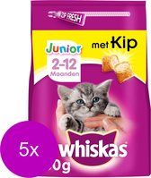 Whiskas Junior Droge Brokjes - Katten Droogvoer - Kip - 5 x 950g