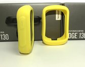 Hoes met Screenprotector voor Garmin Edge 130 - Siliconen beschermhoes voor Fietscomputer- Case - Geel