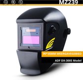DEKO Lasmasker | Solar Automatisch Lasmasker | Zonne-energie Automatisch Verduisterende Kap Met Verstelbare Schaduw