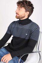 Gabbiano Trui Coltrui Met Geometrisch Structuur 611711 Black Mannen Maat - XL