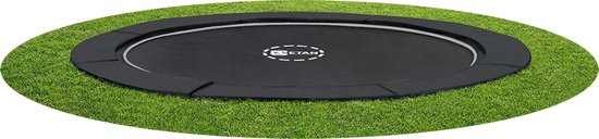 Etan® PremiumFlat Trampoline - ø 366 cm / 12ft - Zwart - Rond - Volledig Gelijkvloers - Inground Trampoline - Max. Gebruikersgewicht 150 kg