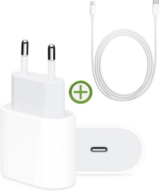 Gorgelen Tektonisch knal iPhone 14/13 USB-C Adapter + iPhone Oplader Kabel 1 Meter USB-C Power Lader  met iPhone... | bol.com