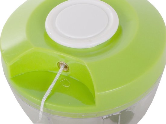 Chopper Multihakker - Hakmolen handmatig - groentehakker - 3 RVS messen - voor ui-knoflook-groenten - Anti slip - Inhoud 300 ml - Groen — afbeelding 4