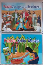 Bijbelse puzzels 2 stuks Jozef en Mozes