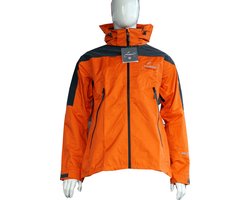 Gore-Tex® Outdoor-strategy LONGZIP regenjas 100% waterdicht ademend warm hardshell Oranje maat L